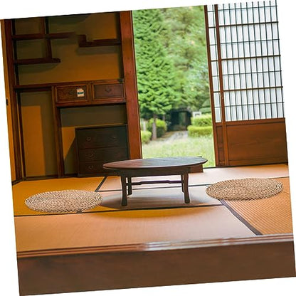 Thickened Woven Yoga Meditation Cushion Floor Pad for Outdoor Picnic Home Use Natural Material Thick Sitting Mat