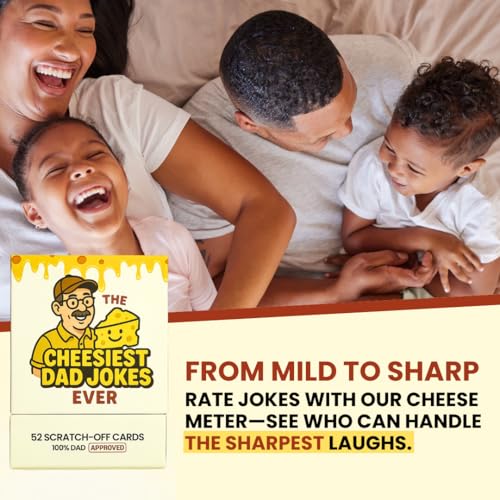 Scratch-Off Dad Joke Cards - Extra Funny Gift for Dad from Daughter, Son or Wife - Father's Day Gag Gifts for Men, Stocking Stuffers, White Elephant Gifts (52 Cards) - style: Dad Jokes (Most Popular)
