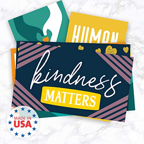 Unity Mini Note Cards / 50 Peace And Kindness Cards / 25 United Designs / 2" x 3.5" Inspirational Flat Mini Business Card Sized Notes/Made In The USA - color: Unity