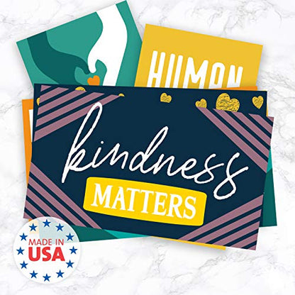 Unity Mini Note Cards / 50 Peace And Kindness Cards / 25 United Designs / 2" x 3.5" Inspirational Flat Mini Business Card Sized Notes/Made In The USA - color: Unity