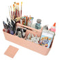 Enjoy Office Desk Storage Organizer 8 compartments Box DIY Box Remote Cosmetic Holder Pen Pencil Stationery Basket -Made In USA - color: Indie Pink