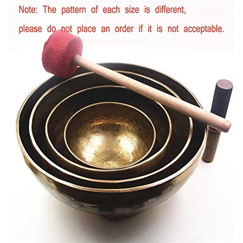 7 Size Nepal Tibetan Sing Bowl Himalayan Buddhist Yoga Meditation Singing Bowl Fengshui Handmade Home Decor (Size : 20CM)