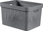 CURVER, Infinity Box 17 L, Recycled Plastic, Charcoal Grey, 35.5 x 26.2 x 21.9 cm - color: Anthracite Grey