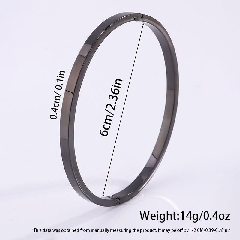 Gold Bangle for Women - 18K Gold Plated Stainless Steel Love Friendship Crystal Bracelets with Cubic Zirconia - color: 3mm bangle - Rose Gold