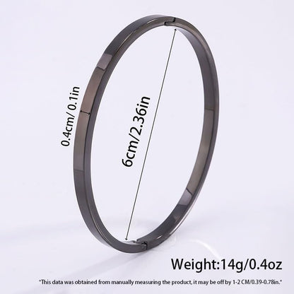Gold Bangle for Women - 18K Gold Plated Stainless Steel Love Friendship Crystal Bracelets with Cubic Zirconia - color: 3mm bangle - Rose Gold