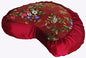 Meditation Cushion Crescent Zafu - Japanese Silk Print #2 - color: Japanese Silk Print #2