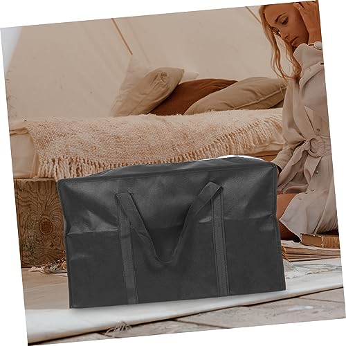 NOLITOY Folding Large Storage Bag for Clothes and Comforters Durable Non-woven Multi-purpose Travel and Household Packing Black Great for Moving and Organization