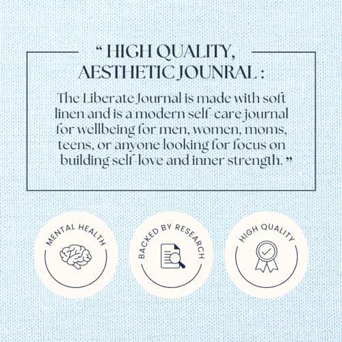 Liberate Mental Fitness Journal – Guided Gratitude Journal for Self-Care & Reflection with Prompts - Undated 6-Month Daily Journal – As Seen on Shark Tank
