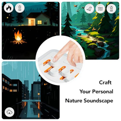 TAKOO 3-in-1 Sleep Sound Machine/Portable Bluetooth Speaker/12 Colors Night Light, Mixable 8 Nature Sounds & White Noise Machine, Sleep Timer for Sleep Aid