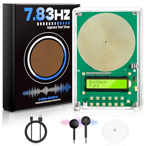 Frequency Generator for Healing – 7.83Hz Schumann Resonance Sound Therapy Device with Acrylic Case for Sleep aid, Meditation, Stress Relief & Yoga (0.01Hz–200kHz)