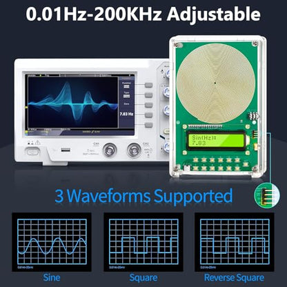 Frequency Generator for Healing – 7.83Hz Schumann Resonance Sound Therapy Device with Acrylic Case for Sleep aid, Meditation, Stress Relief & Yoga (0.01Hz–200kHz)