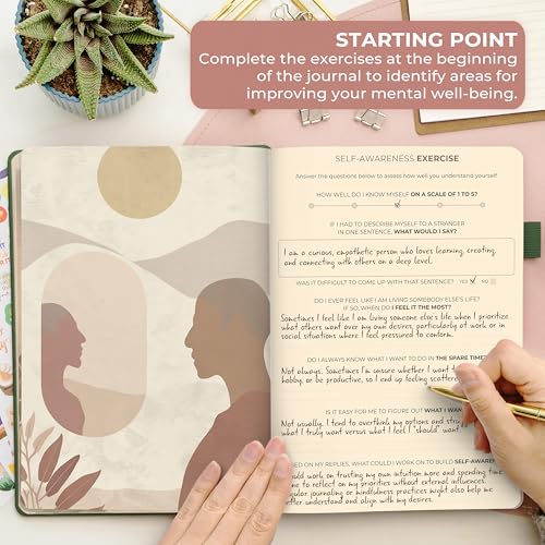Clever Fox Inner Peace Journal – Guided Stress & Anxiety Relief Journal with Prompts – Healing & Self-Discovery Notebook for Women & Men (Forest Green) - color: Forest Green