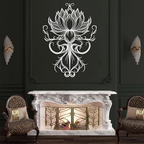 EUSTUGO Lotus Flower Mandala Metal Wall Art, Mandala Metal Wall Decor, Lotus Flower Wall Decor, Spiritual Art for Yoga Meditation Room, Living Room, Bedroom (Gold 1, 35"x25"/90x65cm)
