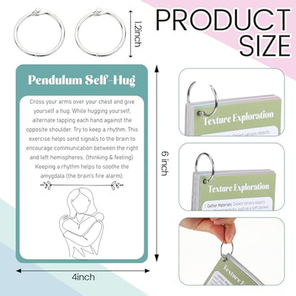 32 Pcs Somatic Therapy Exercise Cards 5.9 x 4 Inches Mindfulness Cards Coping Skills for Nervous System Regulation, Relieve Anxiety, Reconnect with Your Body, and Find Comfort
