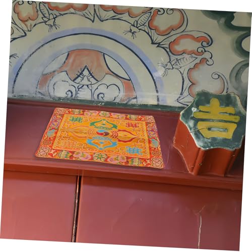 NUOBESTY Buddha Table Cloth Buddhist Embroidery Handmade Brocade for Zen Book Wrapping Temple Supply