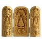 Ulalaza Boxwood Buddha Statue Solid Wood Carvings Carved Locker Box Sculpture Decoration - color: Style-9