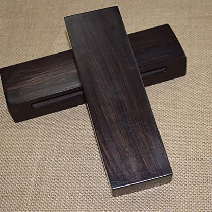 Wooden Mallet Block,Black Sandalwood High-pitched Square Clapper,Hand-made Solid Hardwood,Loud And Resonant Tone, Percussion Instrument Clapper With Percussion Stick