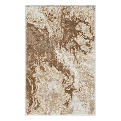 LUXE WEAVERS Marble Swirl Abstract Area Rug, Beige 2x3 - color: Beige, size: 2' x 3' (Rectangular)