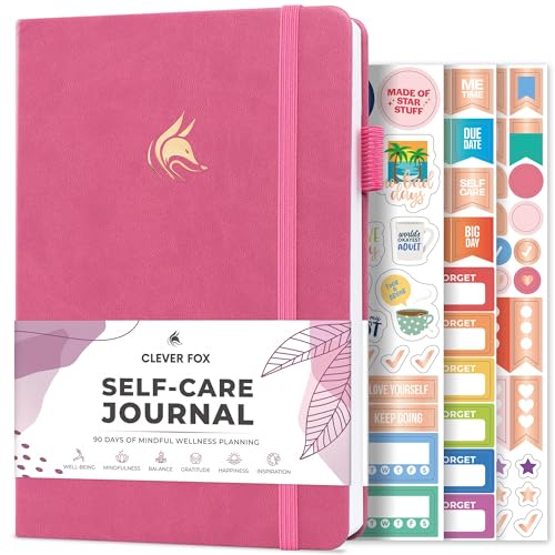 Clever Fox Self-Care Journal – Daily Reflection Notebook – Mental Health & Personal Development Planner, Meditation & Mood Log, A5 (Violet Blossom) - color: Violet Blossom, size: A5 (5.8'' x 8.3'')