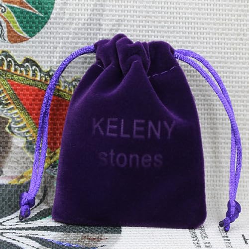 Keleny Semi Precious Stones Natural Gemstones 12mm Round Beads Crystal Stretch Bracelets 7 Inch Unisex - color: Green Serpentine