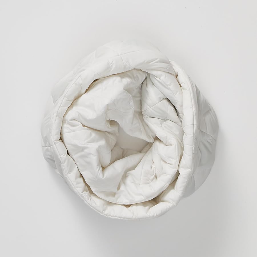 Weighted Infinity Scarf, 3 lb Sensory Shoulder Wrap for Everyday Comfort - color: White