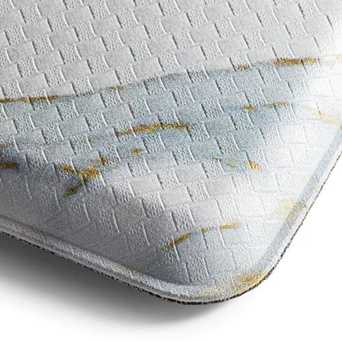 SoHome Cozy Living Anti Fatigue Mat Kitchen Mat Non Slip Stain Resistant Easy Clean 1/2 Inch Thick Kitchen Floor Mats, Marble Gold 17.5" x 30" - color: Gold, size: 30"L x 17.5"W x 0.5"Th
