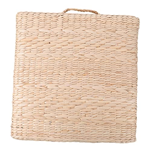 Ciieeo 1pc Handmade Straw Woven Cushion for Yoga Meditation Square Tatami Floor Mat Diameter Thick for Indoor Use and Creative