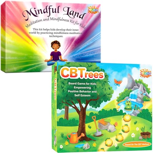 Mindful Land Mindfulness Cards for Kids - Positive Affirmations Cards for Kids Stress Reduction & CBTrees Therapy Game for Kids, Therapy Counseling Game Teaching About Ecology and Nature