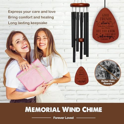 Friendship Thank You Wind Chimes Gifts for Friends, Best Friends Birthday Gifts for Women Men, Garden Decoration for Outside Patio Home, Unique Wind Chimes for BBF