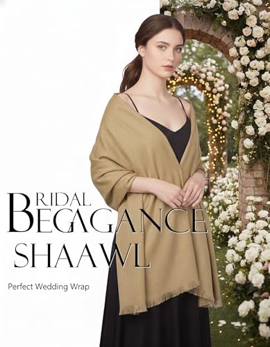Shawl Wraps for Women Pashmina Shawls and Wraps for Evening Dresses Large Soft Scarf Winter Scarf Wedding Shawl… - color: Camel
