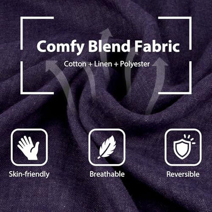 Women Summer Scarfs Large Long Lightweight Linen Beach Gauze Shawl Wrap 75”×43” - color: Purple