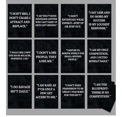 Isaac Liev Daily Affirmation Cards for Women & Men – 52 Motivational Affirmations Deck for Mindset & Inspiration | Cool Gifts for Him & Her, Best Friend, Coworkers, Office & Birthday - style: Savage Affirmation