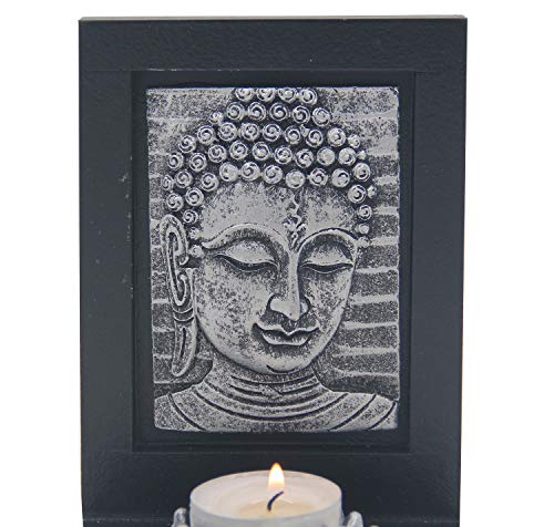 DharmaObjects Tabletop Zen Garden Tea Light Candle Holder Gift & Home Decor (Buddha)
