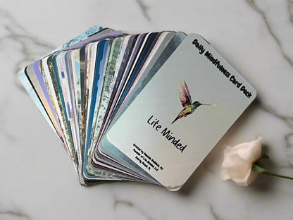 Mindfulness Cards – 52 Daily Affirmation & Motivation Cards for Anxiety, Stress Relief, and Mindful Living – Positive Thinking Deck for Self-Care, Meditation, Therapy & Gifts, by Danielle Molldene