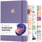 Clever Fox Purpose Seeker Journal – Guided Manifestation & Life Reflection Planner for Daily Self-Exploration, Goal-Setting & Gratitude (Lavender) - color: Lavender