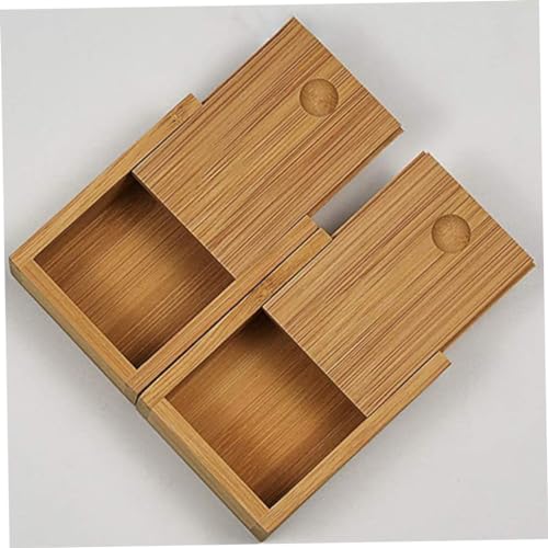 Veemoon 1pc Bamboo Storage Box for Jewelry and Makeup Chic Decorative Organizer Lids Versatile Storage for Bedroom Bathroom and Living Room and Practical Design