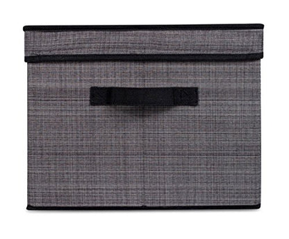 Internet's Best Storage Box with Window - Durable Storage Bin Basket Containers with Lids and Handles - Clothes Nursery Toys Organizer - Grey - color: Grey