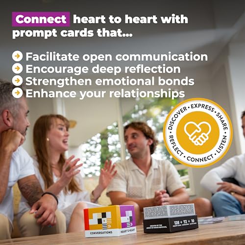 Heart 2 Heart Conversations | The i4 Neuroleader Deck | 200 Prompt Cards to Develop Deeper Connections | A Card Game for Friends, Coworkers, Family, Dates