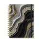Designer Greetings, Designer Papers Flex Cover Journal with Elastic Band, Black and Gold Marble Design - 320 Pages (6” x 8.25”) - Back-to-School Supplies, Creative Writing, Personal Notes - style: Black and Gold Marble