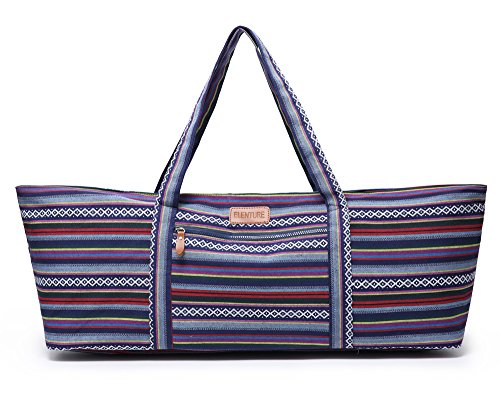 Large Yoga Mat Bag for Women Men, Travel Gym Bag for Pilates Office Beach Workout, Yoga Mat Tote Carrier with Mat Strap for 1/4" 1/2" Thick Exercise Yoga Mat - color: Multicolor