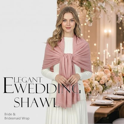 Shawl Wraps for Women Pashmina Shawls and Wraps for Evening Dresses Large Soft Scarf Winter Scarf Wedding Shawl… - color: Pink-1