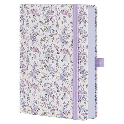 TIEFOSSI Dotted Journal Notebook for Women, A5 Dotted Grid Notebook for Writing, 190 Numbered Pages, 160 GSM Thick Paper, Travel Daily Journal, for Work Home School, Note Taking, Business, 8.4 X 5.8 In - color: Purple, size: Dotted