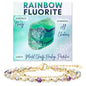 Farfume Crystal Bracelet Beaded Bracelets 4mm Natural Stone Beads Gemstone Handmade Jewelry Gift for Women - color: Rainbow Fluorite-mental clarity