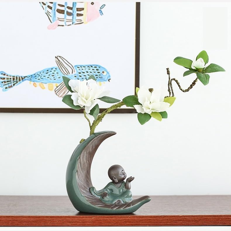 Desktop Decoration Home Decor Creative Vase Ceramic Home Study Desk Decoration Crafts Zen Chinese Bonsai Ornaments Zen Coffee Table Decor Desk Accessories