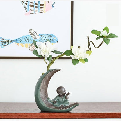 Desktop Decoration Home Decor Creative Vase Ceramic Home Study Desk Decoration Crafts Zen Chinese Bonsai Ornaments Zen Coffee Table Decor Desk Accessories