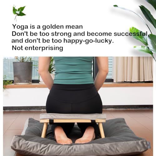 Kneeling Chair,Meditation Bench Kneeling Stool,Home Meditation Bench, Yoga Bench, Sports Sitting, etc., Bench with Cushion, Suitable for Women and Men for Home Meditation, Prayer, Yoga(Pink) - color: Pink