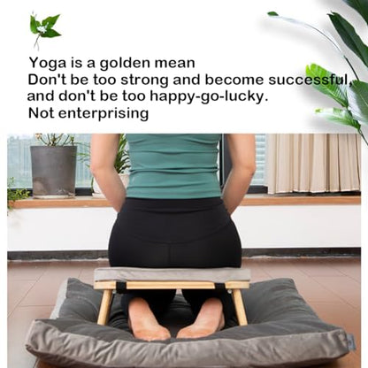 Kneeling Chair,Meditation Bench Kneeling Stool,Home Meditation Bench, Yoga Bench, Sports Sitting, etc., Bench with Cushion, Suitable for Women and Men for Home Meditation, Prayer, Yoga(Pink) - color: Pink