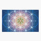 Blue Sacred Geometry Rug Purple Rug Spiritual Rug Flower of Life Floor Rug Mat Yoga Rugs 3x5 4x6 8x10 Large Rugs Yoga (Standard Area Rug, 3' x 5') - size: 3' x 5'