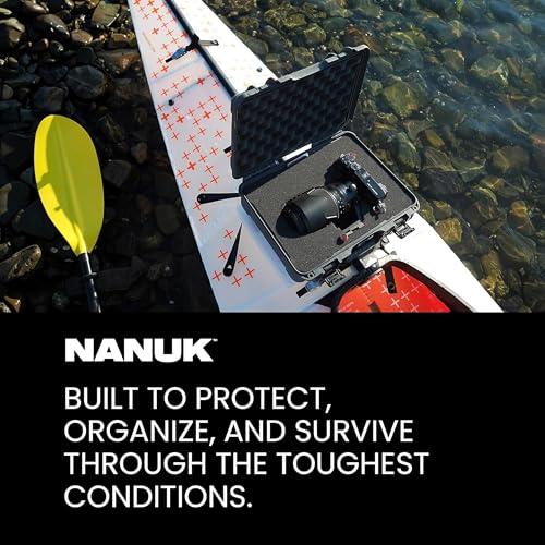 NANUK 910 Hard Case with Customizable Cubed Foam, IP67 Waterproof, Dustproof and Impact Resistant, 14.3” x 11.1” x 4.7”, Rugged Construction for Ultimate Protection, Made in Canada – Red - color: Red, style: Cubed Foam
