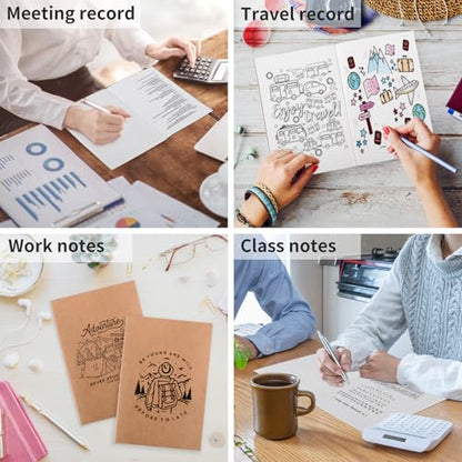 EOOUT 48pcs Blank Kraft Notebooks, Bulk Journals for Kids, 60 Pages/80GSM, 8.3 X 5.5 Inch, Travel Journal Set, for Travelers, Students and Office Supplies - style: Blank-48pack